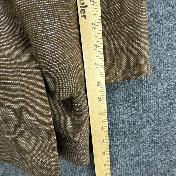Inserch Sport Coat Mens 2XL Brown 100% Linen Jacket Blazer Elbow Patch‎ 2 Button - Picture 16 of 16
